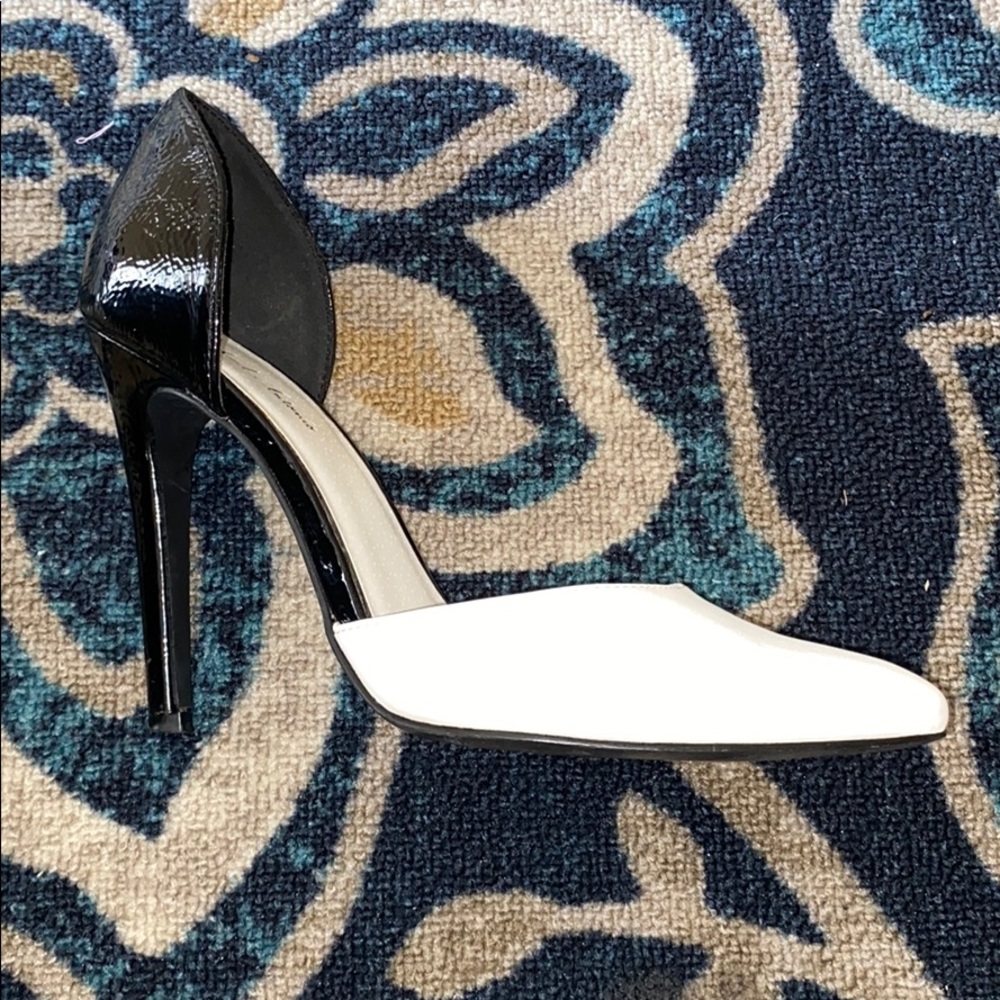 black and white heels designer by Michael Antonio